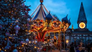 christmas light display in copenhagen